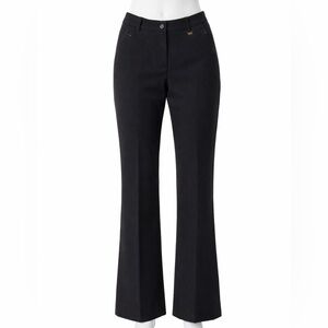 MARZO Black Dress Pants Straight Leg Career Work Womens Size 4 Korean 55